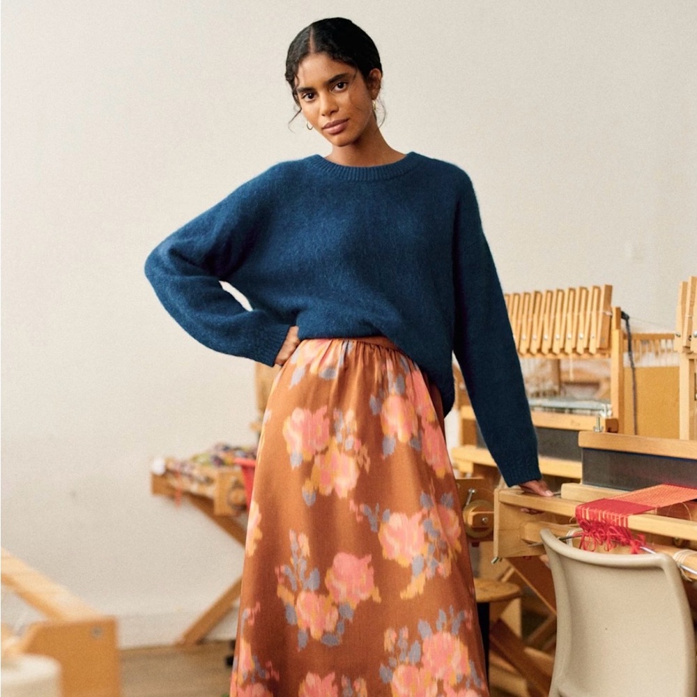 Sezane Amiel Jumper Peacock Blue - Picture 2 of 7